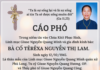 Cáo phó: Bà cố Têrêxa Nguyễn Thị Lam (Thân mẫu của linh mục Giuse Nguyễn Quang Minh, quản xứ Phù Long)