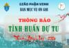 Ban Mục vụ Ơn gọi GP. Vinh: Thông báo về việc tĩnh huấn cho các em dự tu dịp Xuân Bính Ngọ